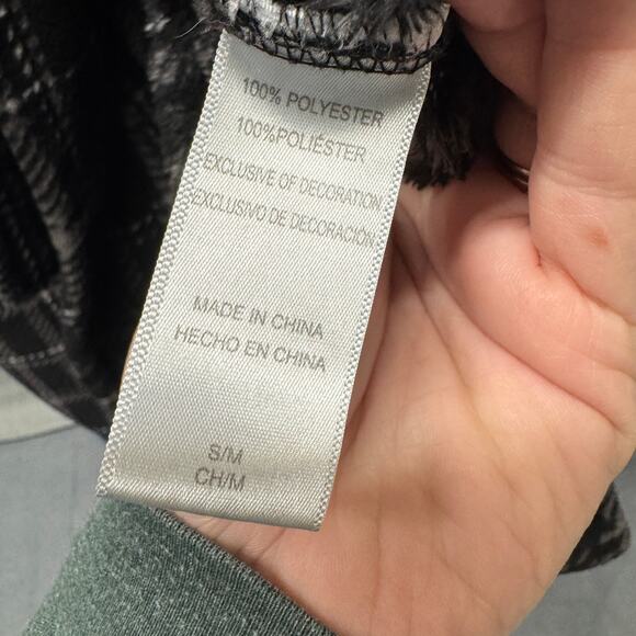 Tommy Bahama Robe Mens Small Black Gray Plaid Belted Plush Comfy Loungewear - Picture 7 of 9